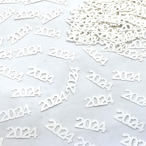 Confeti Año 2024 Blanco - Paquete al por menor #7638 QS0 Confeti Año 2024 Blanco - Paquete al por menor #7638 QS0