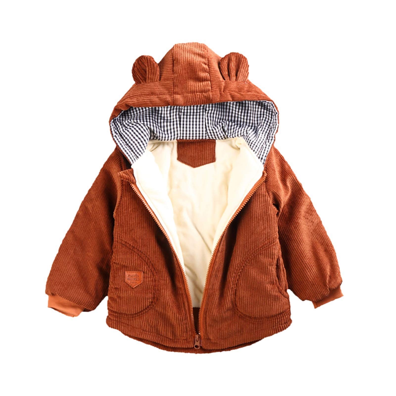Ultraligero cálido y resistente al viento chaqueta de los Niños Otoño Invierno Ropa de dibujos animados Delgado Grueso con Capucha Chaquetas para Bebé Niño Niñas de Moda Caliente Abrigo Bebé