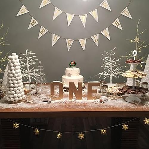 Vista 195 de Rsstarxi Paquete de 30 adornos navideños para cupcakes de hombre de jengibre con purpurina para baby shower, decoración para temática de Feliz