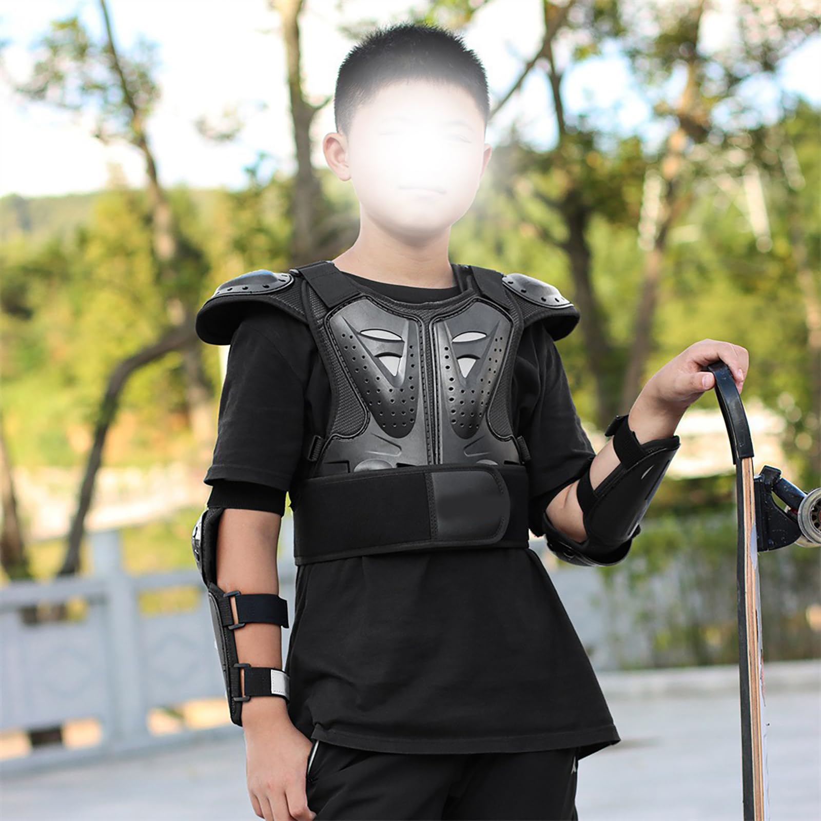 Chaleco Protector De Pecho, Espalda Y Hombros para Niños, Ajustable, para Motocross, Moto De Cross, Enduro, ATV Y BMX
