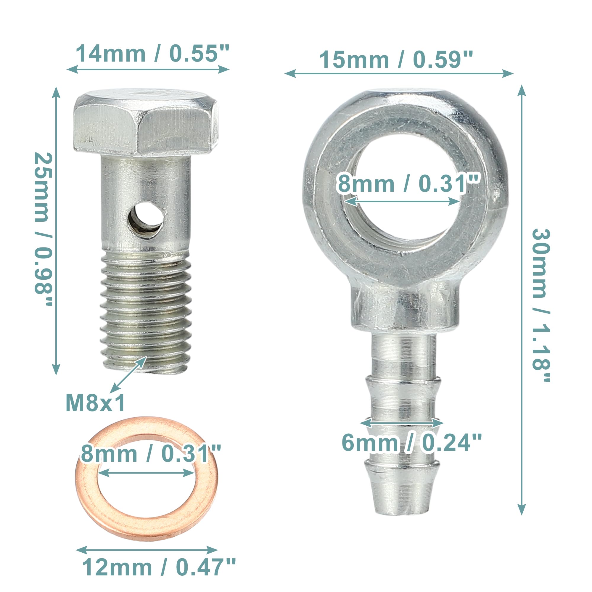 Raccordo Carburante 8mm ABSOPRO - Adattatore Linea Alimentazione Metallo