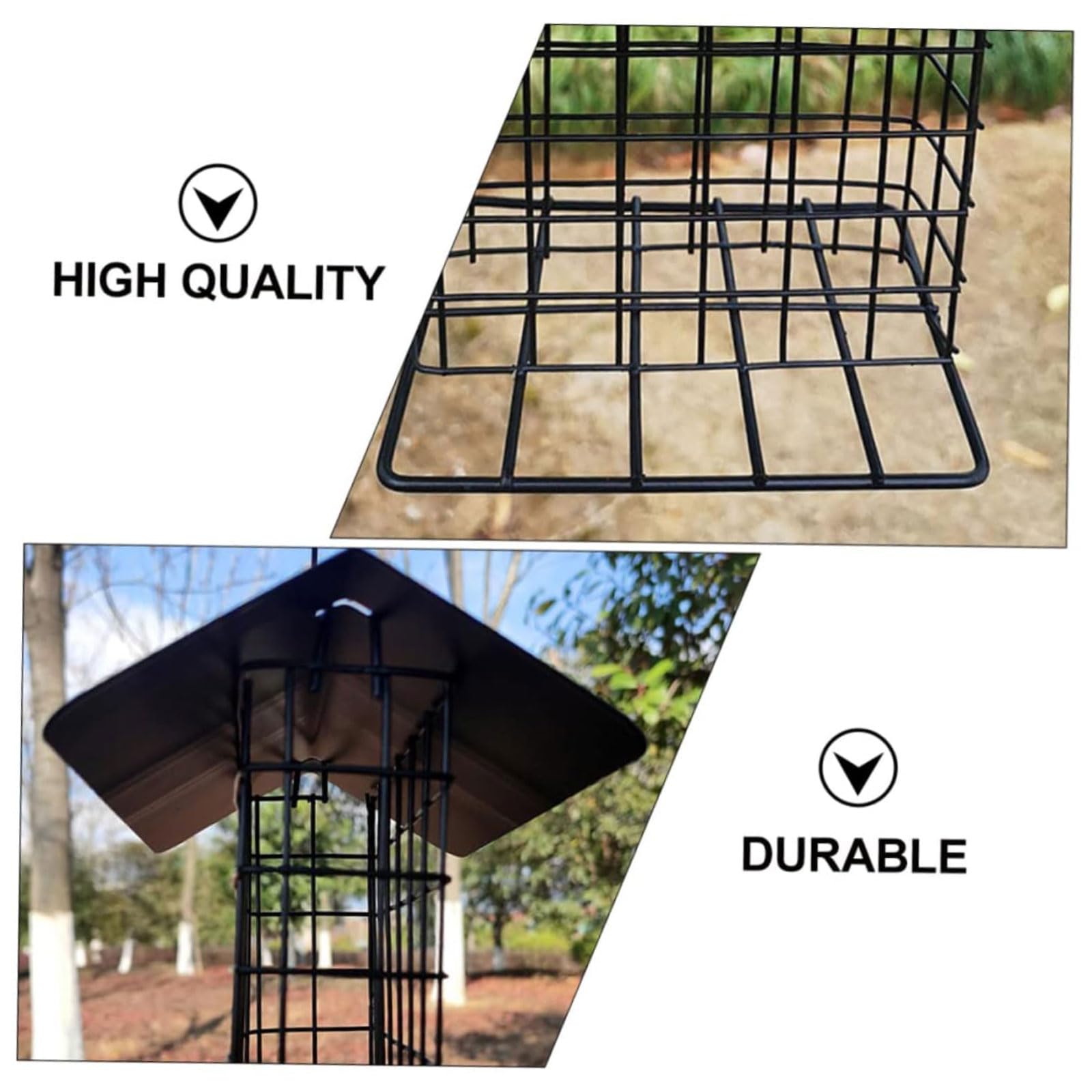 esmen Comederos Comedero de Metal para pájaros, comederos para Exteriores de Gran Capacidad, Lavable, Regalo para Amantes de Las Aves Salvajes, 1 ud.