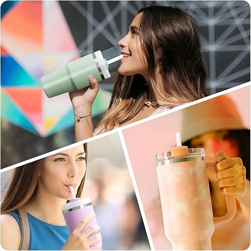 Miniatura 7 de Popote de repuesto compatible con Stanley IceFlow de 96 onzasQuencher de 20 onzas con mangovaso de 14 onzas20 onzas30 onzas, paquete de 5 popotes