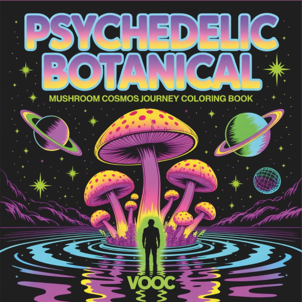 Psychedelic Botanical: Botanical Galaxies Coloring Book - 40 Trippy Mushroom Cosmos Illustrations - Surreal Nature Scenes - Otherworldly Adventure ... Visionary Art (Groovy & Psychedelic Coloring)