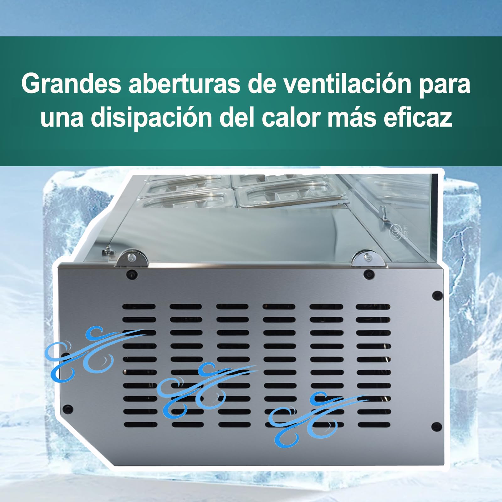 GSE vetrina refrigerata catering 120cm con piano superiore 40L GN 1/6 piano refrigerato Gastro tavolo refrigerato stazione di servizio con vetro Saladette gastro per kebab buffet di insalate