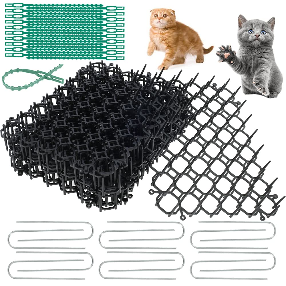 Tappetino Deterrente Per Gatti Con Punte – 12 Pezzi 20x15 Cm Per Giardino E Mobili