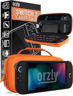 Orzly Tragetasche für die Nintendo Switch 2 (2025) Konsole, 7,9 Zoll Bildschirmschutz, Hartschalenetui mit intelligenter Aufbewahrung für Zubehör und Spiele, Taschen, Geschenkbox-Edition