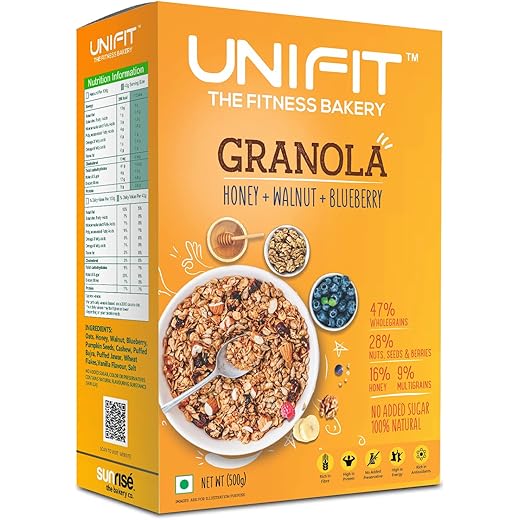 UNIFIT Crunchy Granola - Wholegrains & Nuts 500g