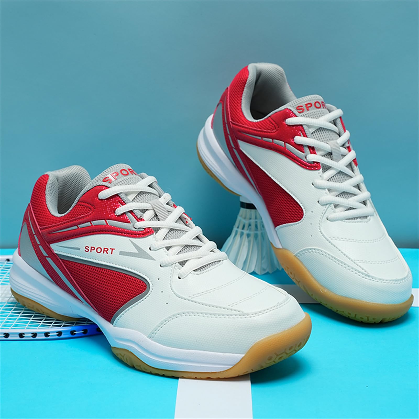 Buty do badmintona, mężczyźni kobiety buty do tenisa do siatkówki lekkie buty sportowe do rakiet halowych