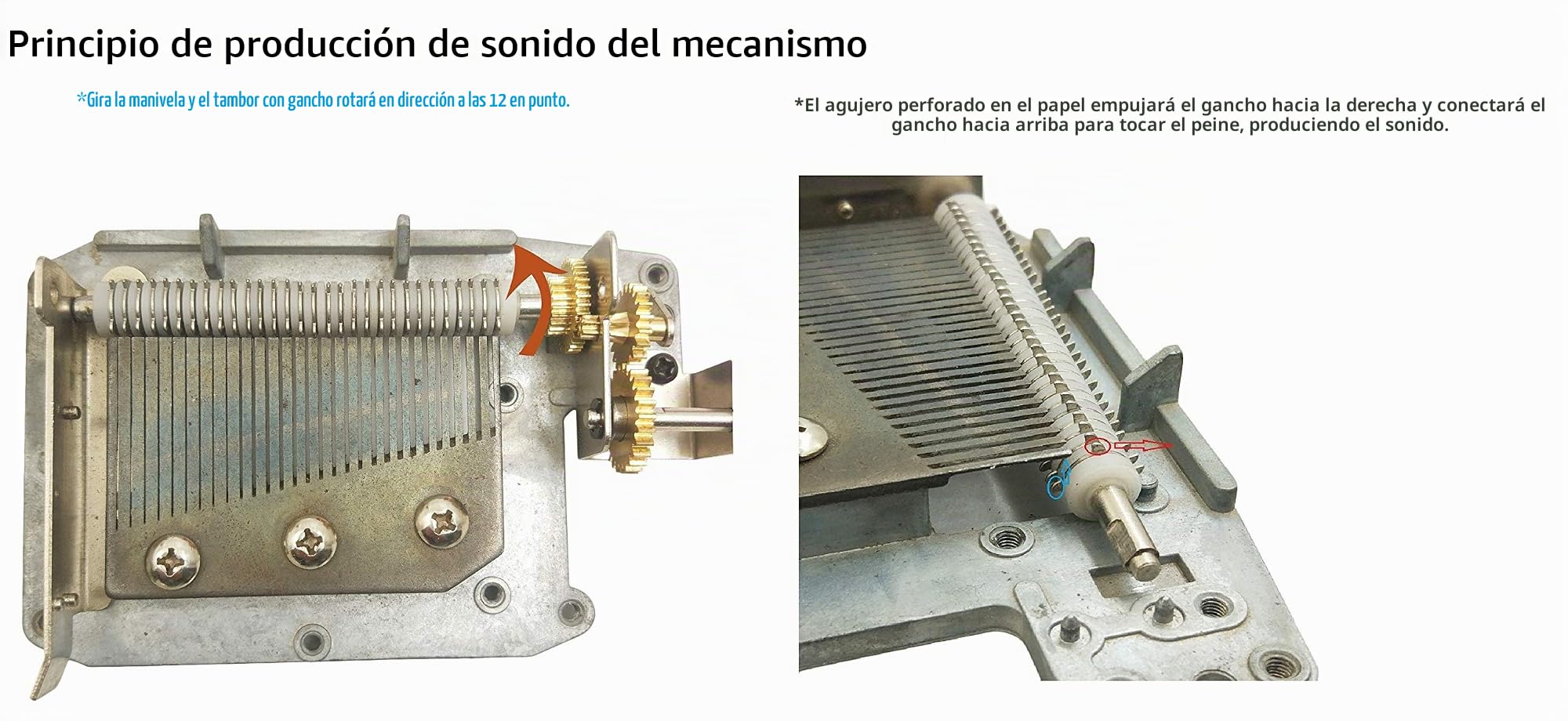 Kit de engranaje de caja de música con manivela, de Wingostore, con 30 notas, para hacer tus melodías