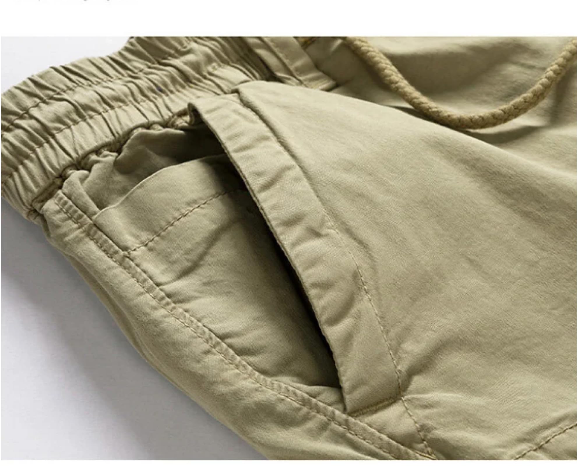 Shorts Kurze Hose Männer Baumwolle Shorts Hosen Herren Kleidung Elastische Taille Casual Solide Strand Jogger Multi Tasche Shorts Männlichen