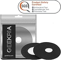 Vista 2 de Geekria 2 pares de almohadillas de punto para audífonos, certificado de seguridad del producto, protectores sanitarios lavables y elásticos