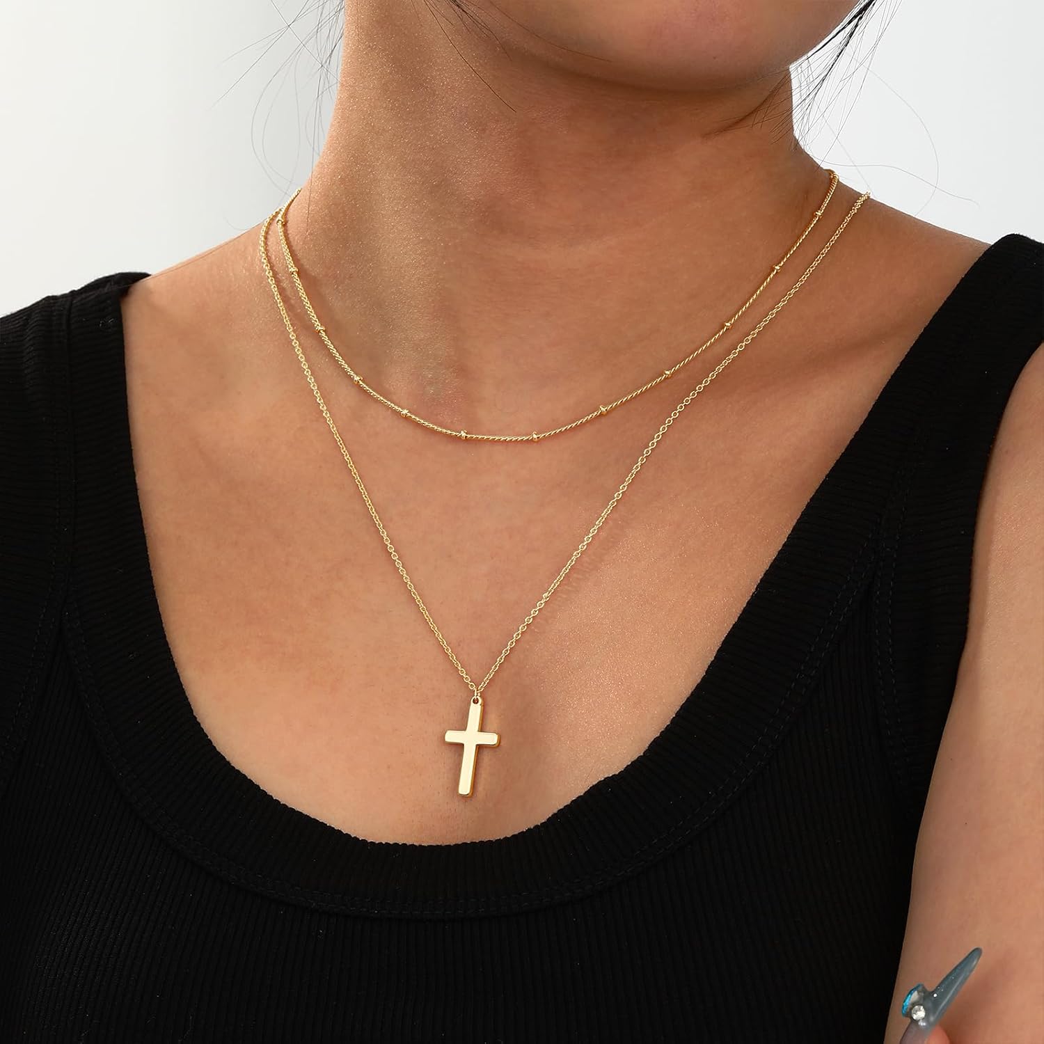 Layered Cross Bible Verse Necklaces,14K Gold Plated Christian Religious Confirmation Inspirational Jewelry Gifts - Image 3