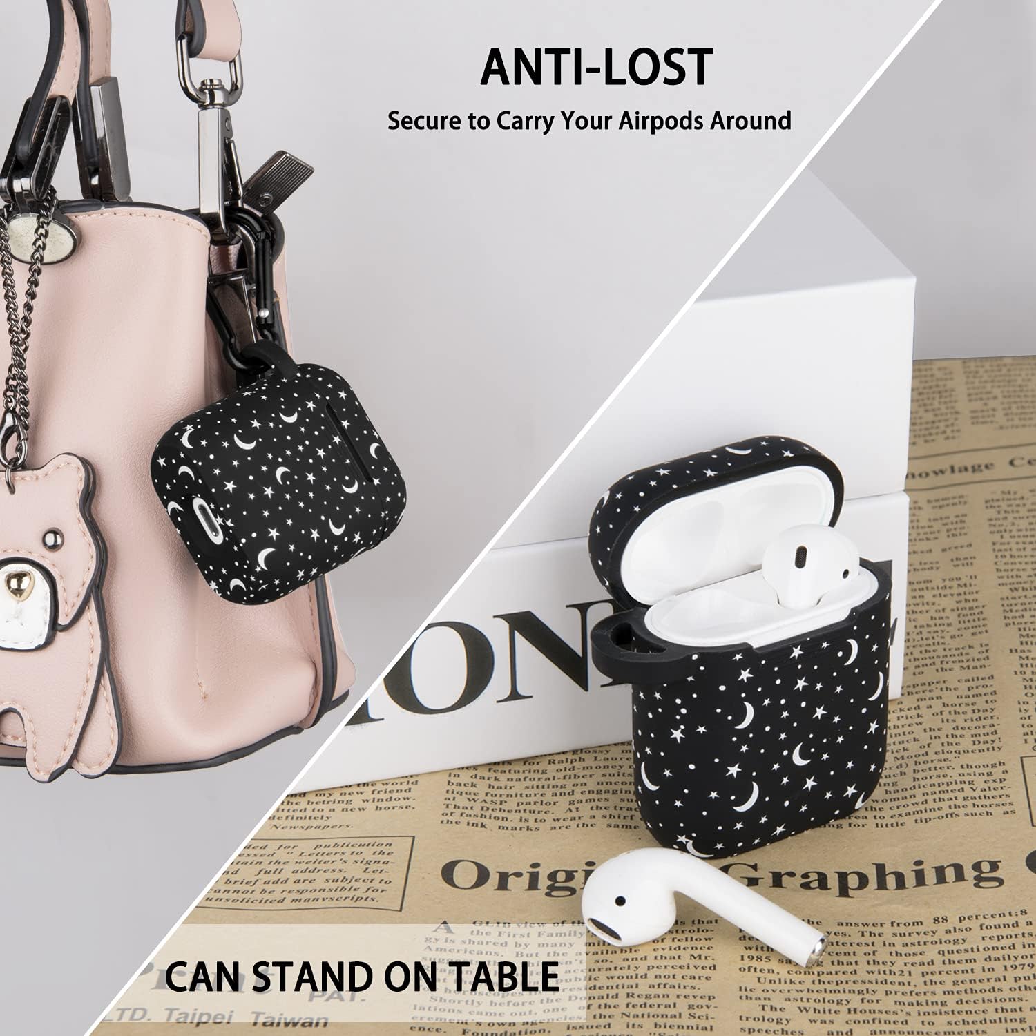 Discount 80% Forrrest Airpods Case Cover for Apple AirPods 2&1 Star Moon Starry Sky Print Design Silicone Protective Skin Airpods 2&1 Accessories with Keychain for Girls Women Boys (Sky) Special Forrrest Airpods Case Cover for Apple AirPods 2&1 Star Moon Starry Sky Print Design Silicone Protective Skin Airpods 2&1 Accessories with Keychain for Girls Women Boys (Sky)