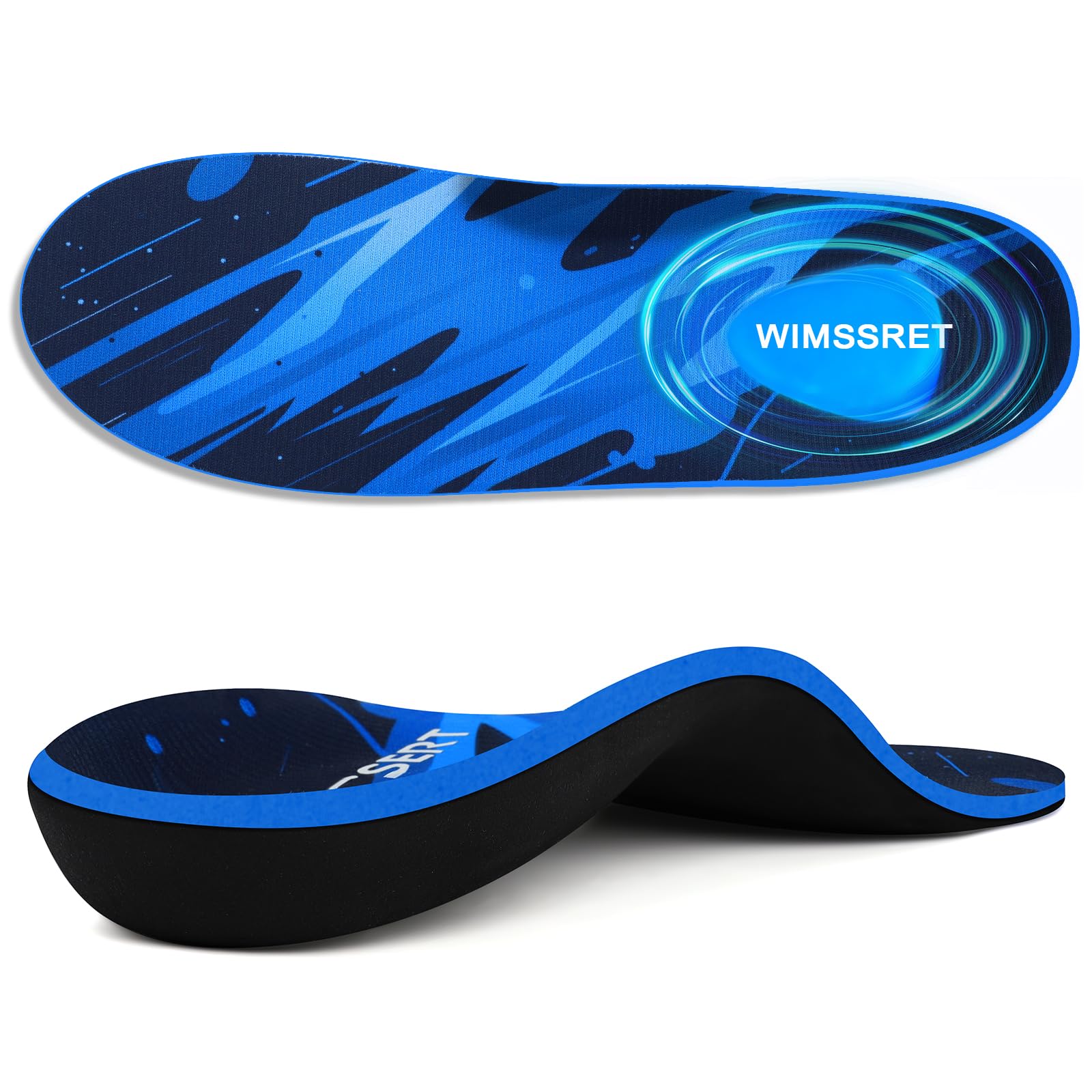 Plantar Fasciitis Pain Relief Insoles with High Arch Support - 220 LBS Heavy Duty Firm Support Heel Pad