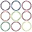 Expressions 216-Piece Hair Elastics Value Pack - 4mm Neon Ponytail Holders for Women, Durable No Metal Bands for Thick, Curly, and All Hair Types