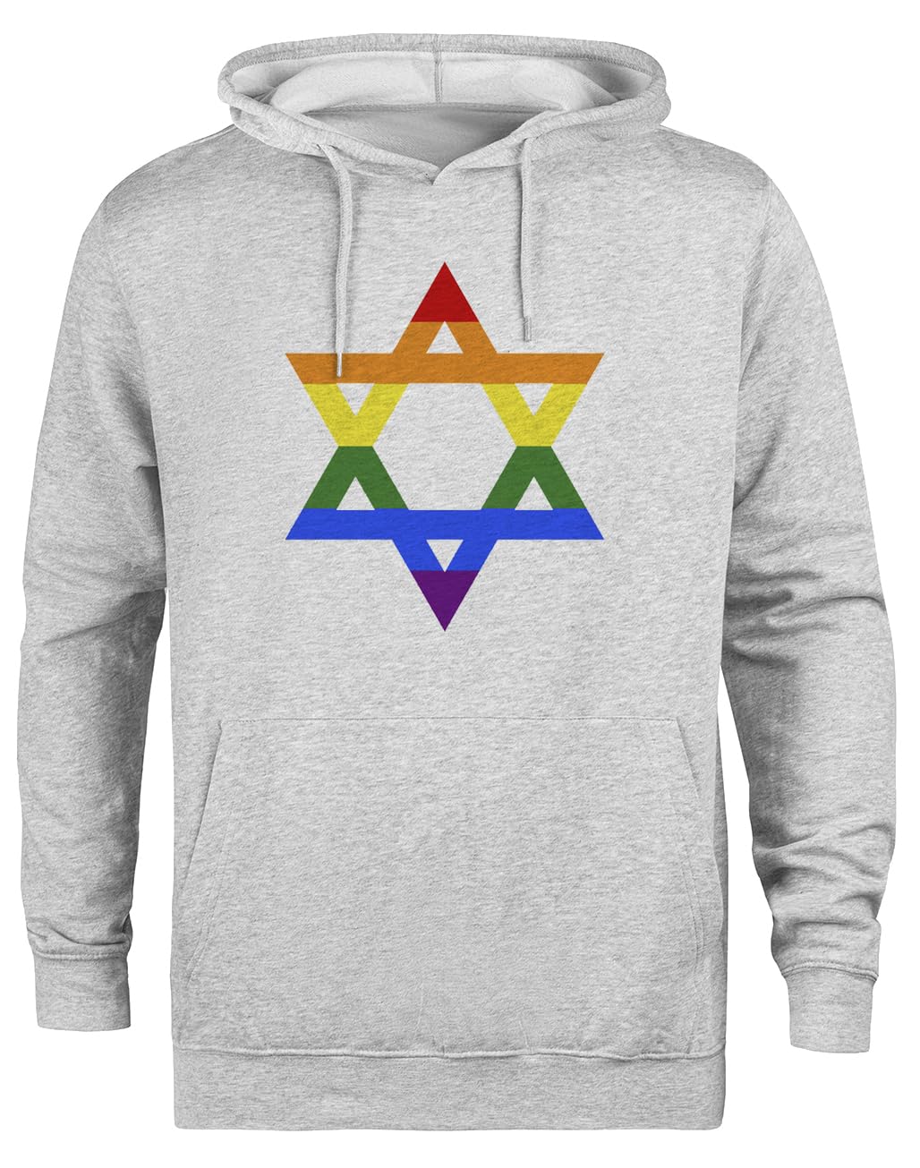 Schwuler Jude Stolz Unisex Grauer Hoodie Umweltfreundliche Kapuzenjacke Unisex Grey Hoodie Eco-Friendly Hooded Jacket