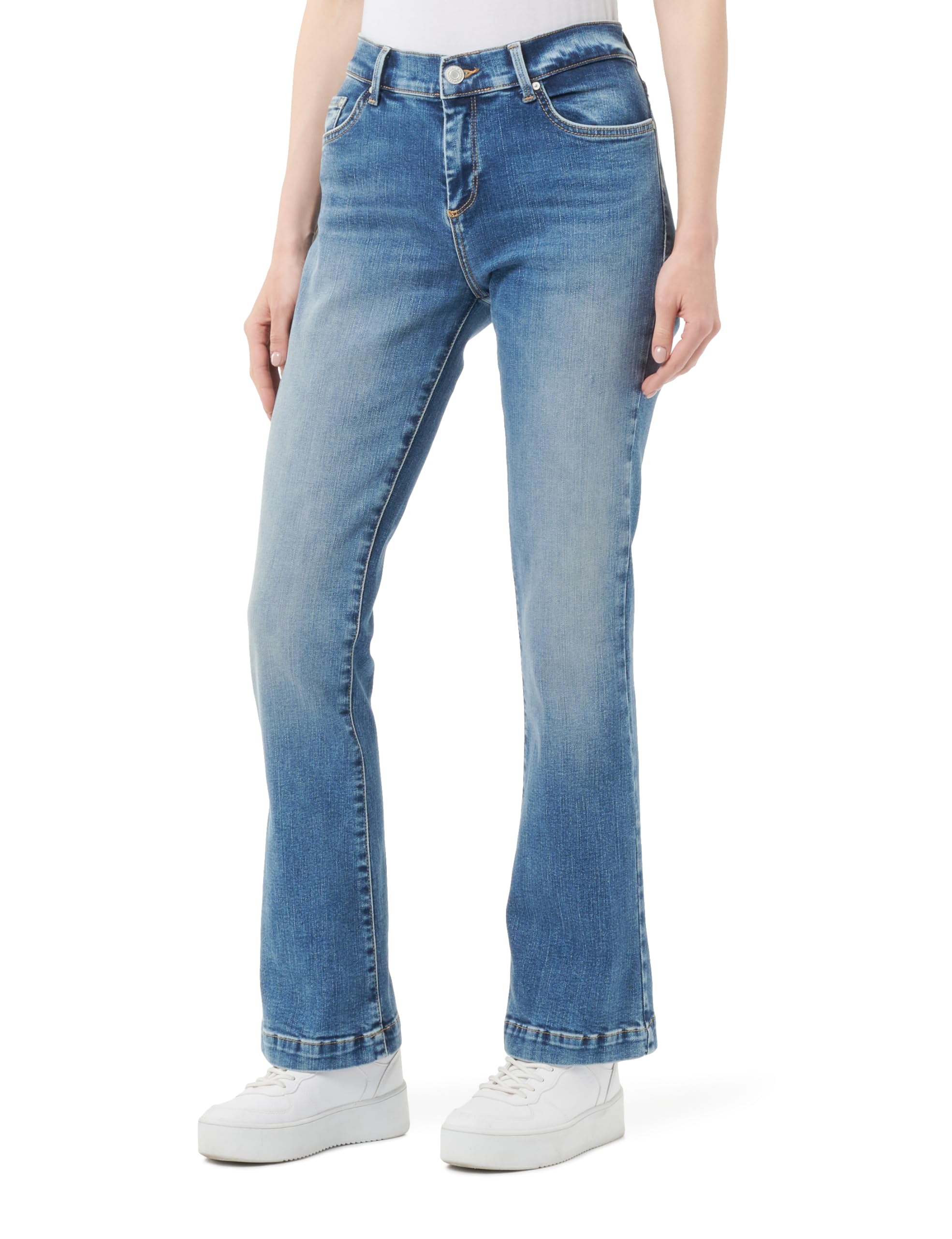 LTB Jeans - Dames - Fallon - Mid Waist - Flared Leg Jeans - Broek, Carline Wash 55096, 25W / 30L
