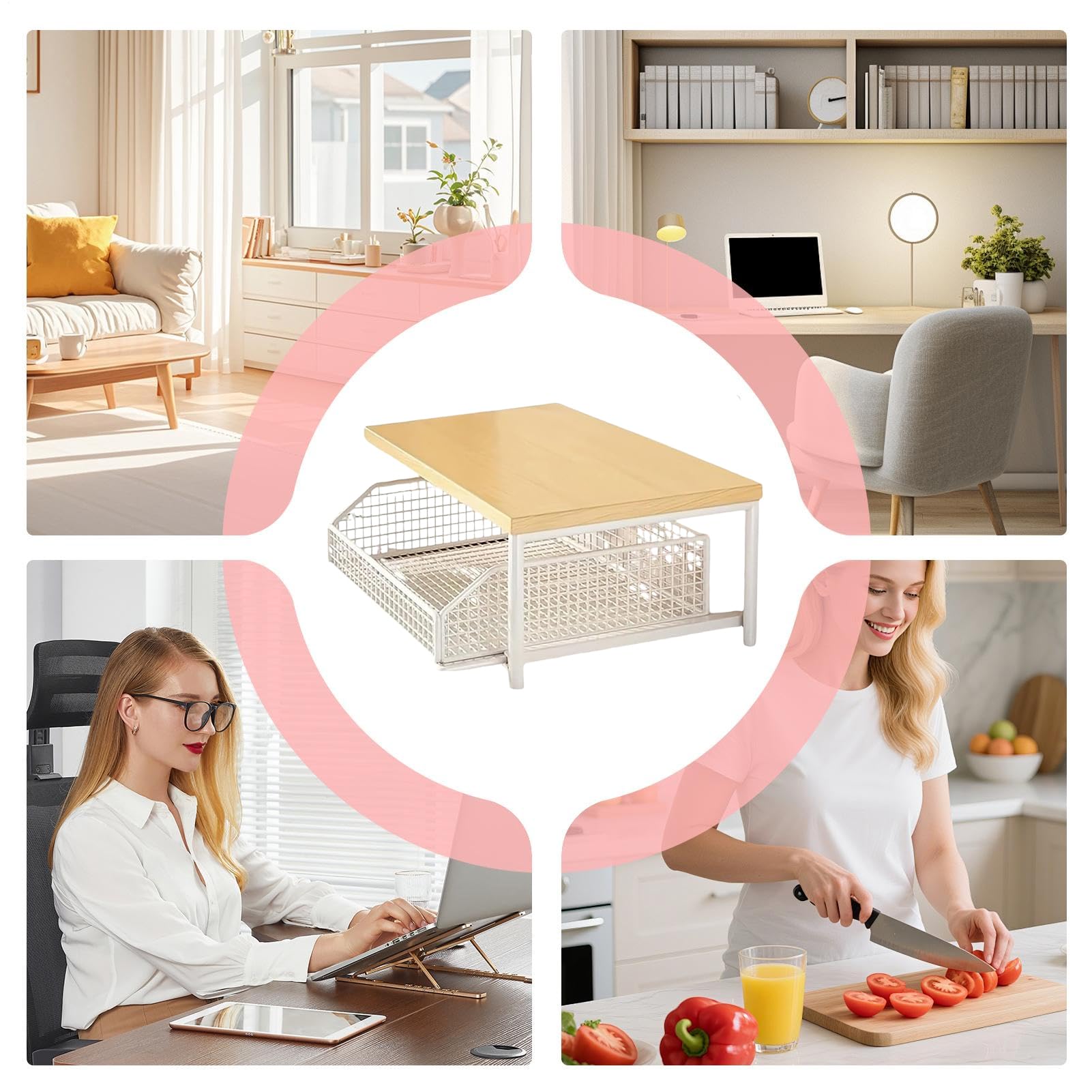 Scaffale da Cucina Portaoggetti Verticale a Doppio Livello | Scaffali Organizzatore Domestico per Dispensa Cucina Bagno Doccia Bar Appartamento Casa Lavanderia Ufficio