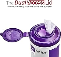 Vista 5 de Super Sani - Toallitas desechables germicidas de tela, extra grande de 5 x 8 pulgadas, dispensador desplegable de 65