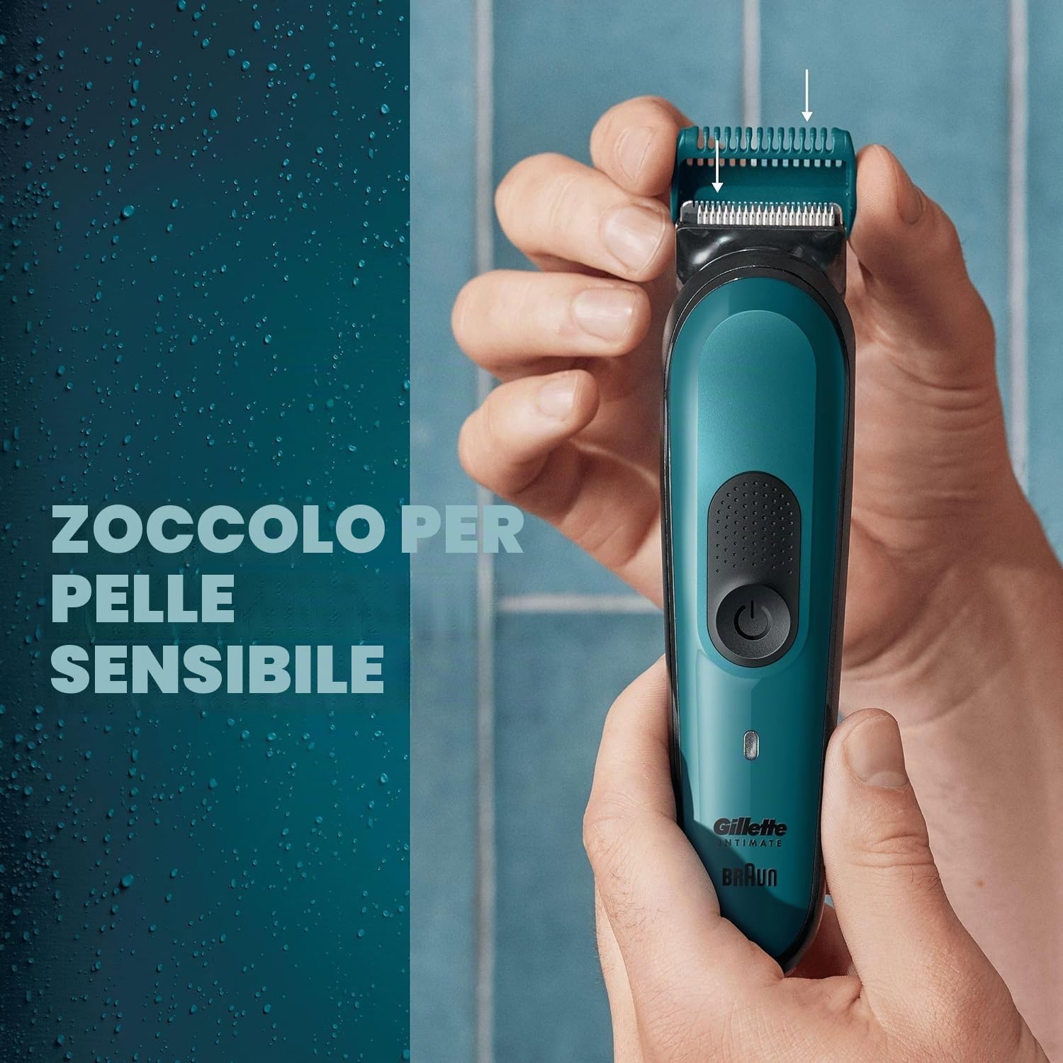 Gillette Intimate - Rasoio intimo, da uomo, I3, per zona intima Skinfirst, impermeabile, precisione e comfort per una rasatura ottimale