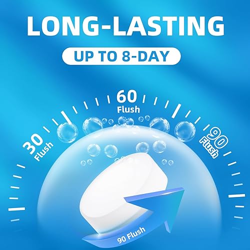 Miniatura 6 de G  PEH Paquete de 40 pastillas limpiadoras de inodoro, limpiadores automáticos de inodoro, mantenimiento sin esfuerzo para baños residenciales y de