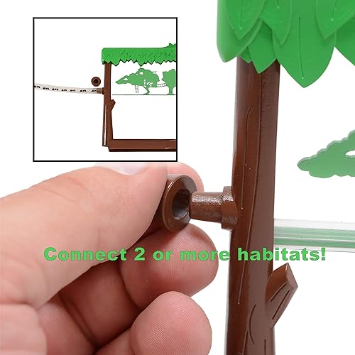 Miniatura 4 de Nature Bound Toys Ant Treehouse Habitat Kit con arena, tubo conector, palo de alimentación e instrucciones para insectos