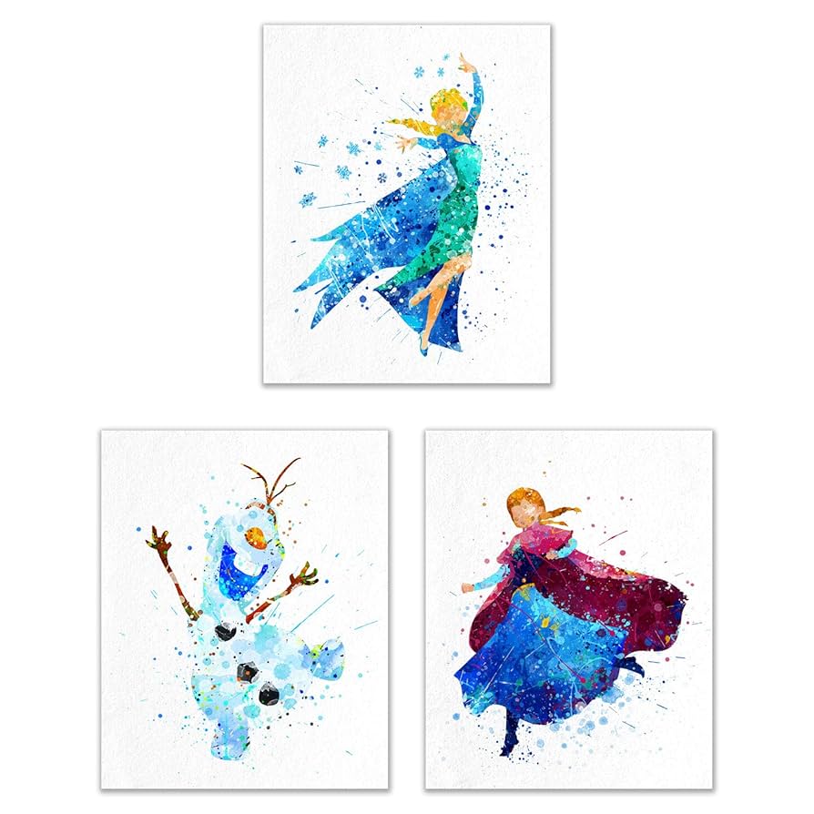ちぇりおん☆さま専用（原画）白雪の魔法【水彩画】ほか　2点おまとめ Amazon.co.jp: アナと雪の女王水彩プリント アナエルサ&オラフ