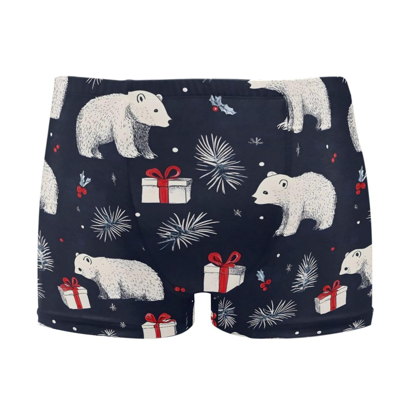 Men's Swim Briefs Cute Polar Bears Christmas Swimsuit Swimwear Swim Trunk Square Leg for Men 3XL 202b8853