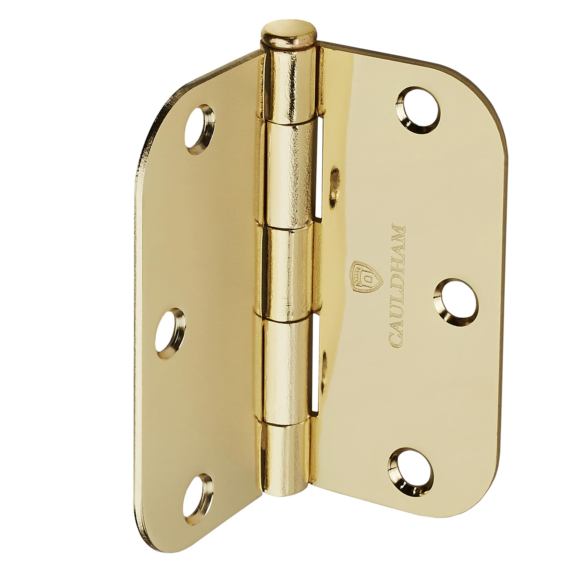 Cauldham Confezione da 12 cerniere per porte interne, resistenti, con angoli di raggio di 1,5 cm, in ottone