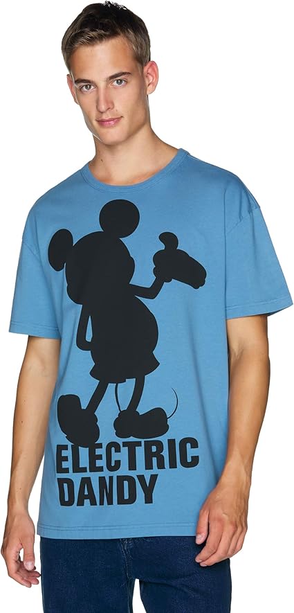Amazon ユナイテッドカラーズオブ ベネトン トップス Disney ディズニー コラボ ミッキーマウスtシャツ カットソー メンズ ブルー Xl 国内xl Tシャツ カットソー 通販