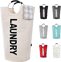 Vista 21 de Caroeas Cesta de lavandería grande Pro de 95 L (13 colores), cesta de lavandería impermeable, bolsa de lavandería con asas acolchadas, cesta de ropa