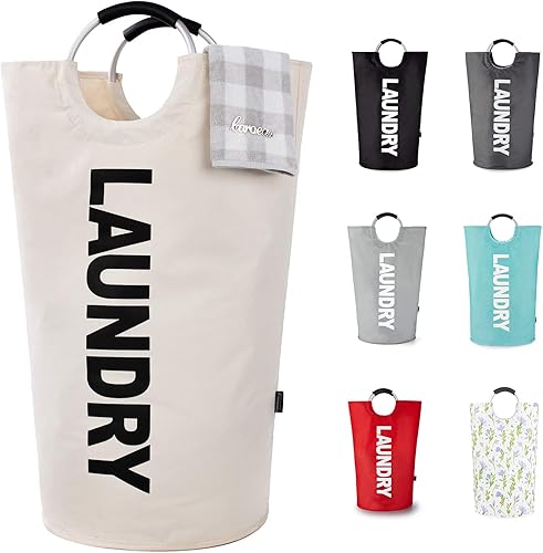 Vista 21 de Caroeas - Cesta para la colada de 90 L (13 colores), impermeable, bolsa de lavandería con asas acolchadas, cesta para la ropa que se mantiene bien