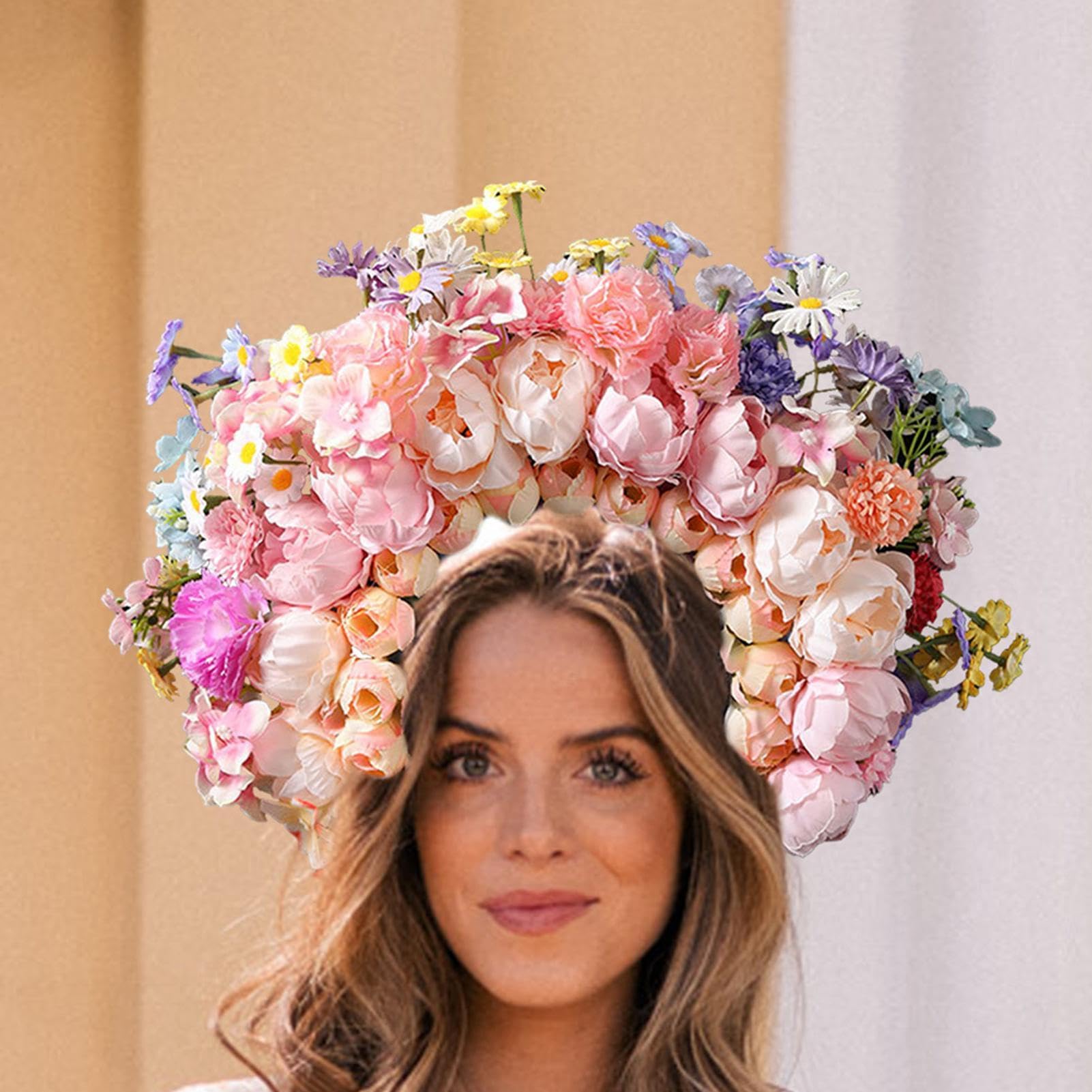 Blumen-Haarreif, Blumenkrone, Haarreif | Festival-Kopfbedeckung, modischer Hochzeitskopfschmuck, Kostüm-Kopfschmuck für Erwachsene und Damen