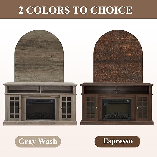 Miniatura 7 de LETESA Soporte de TV clásico tradicional para TV de hasta 65 pulgadas, consola de TV de madera retro con armarios de almacenamiento abiertos