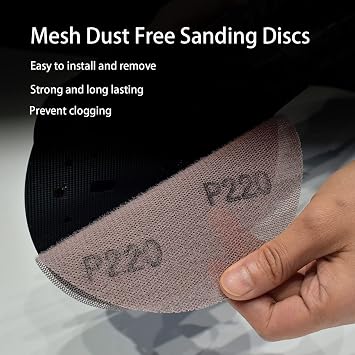 MAXXT 6 Hook & Loop DA Sander Backing Plate Pad 30 Sandpaper, Dual-Action Random Orbital Sanding Pad - Low Profile Edge, Medium Density - for MAXXT Brushless Orbit Sander R7303&R7304