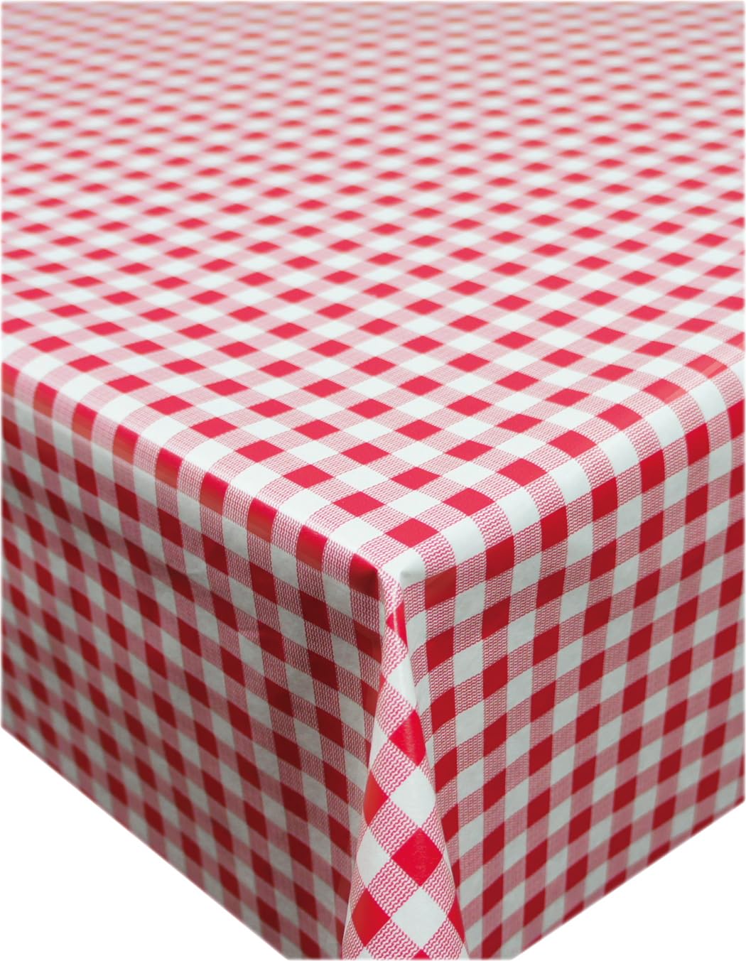 texpot Oilcloth 460 x 140 cm Red Checked Country House Washable Tablecloth