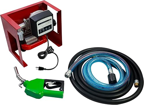 Miniatura 8 de Bomba de transferencia de combustible de 110 V, bomba de transferencia diésel con filtro, manguera de transferencia de combustible y boquilla de