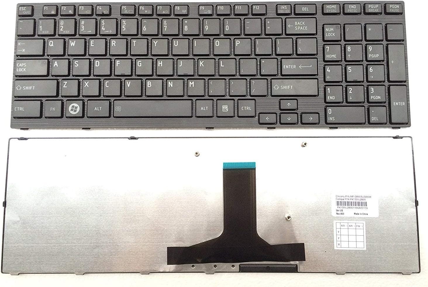 TechSonic Compatible Laptop Keyboard for Toshiba Satellite A660-1GD
