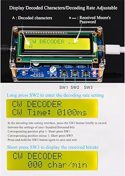 Soldering Practice Kit Morse Code Decoder CW Morse Code Practice CW Audio Input LCD Display Soldering Project Kit