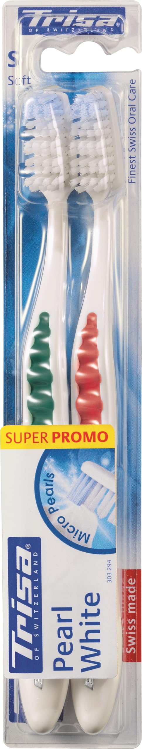 Pearl White Soft Toothbrush Pack of 2, Assorted Color