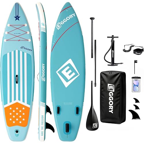 Inflatable Paddle Board,Stand Up Paddle Board Set, Extra Wide SUP Board with Removable Fin, Floating Paddle, Hand Pump, Waterproof Phone Pouch,Traveling Board