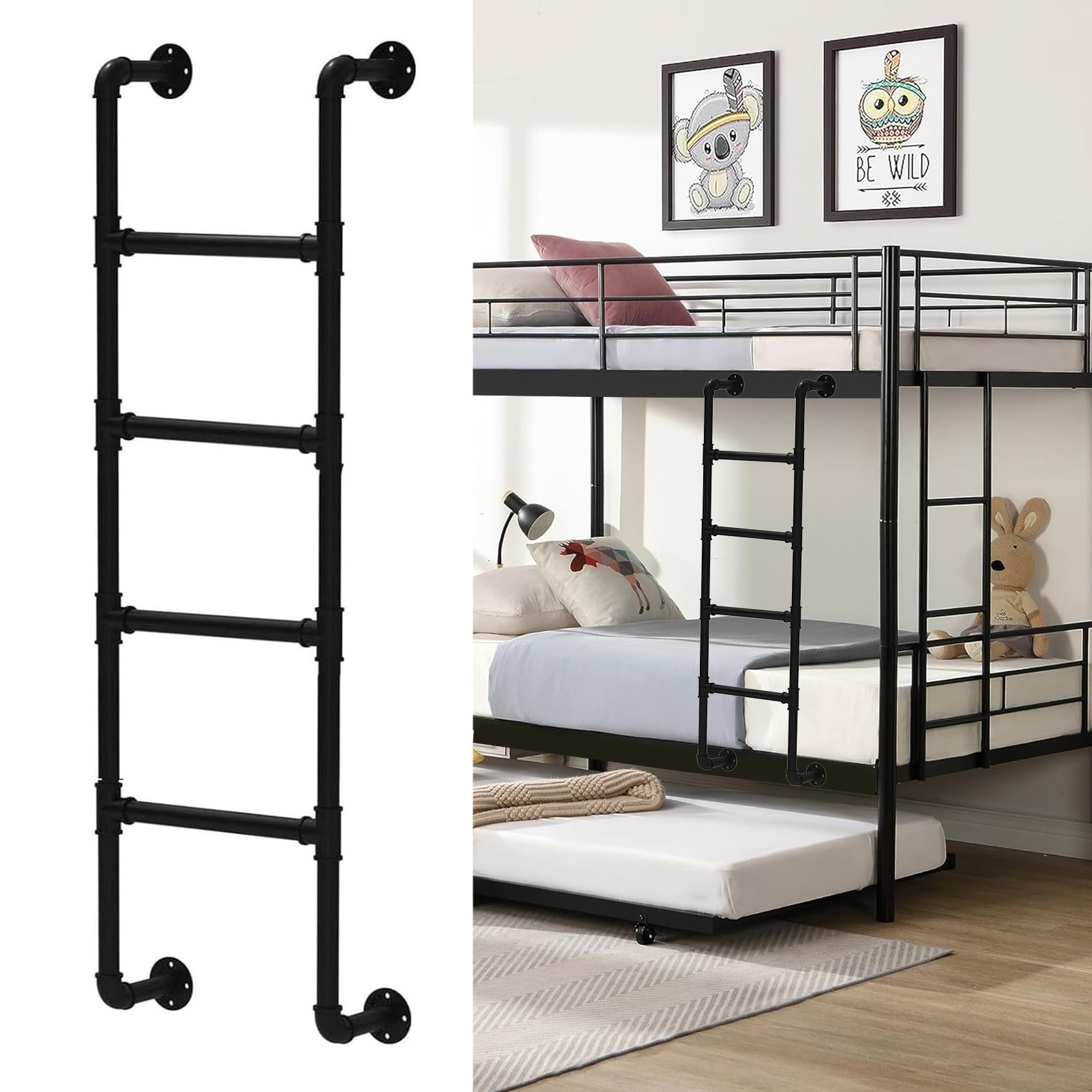 Escalier de secours pour sous-sol avec taille personnalisable