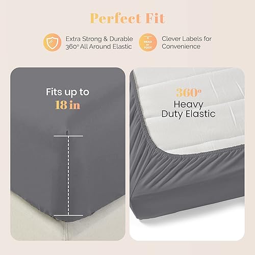 Miniatura 7 de Ashton - Juego de 2 fundas de almohada de microfibra prémium MÁULLI Collection 1800, fundas de almohada de microfibra suaves, transpirables, color