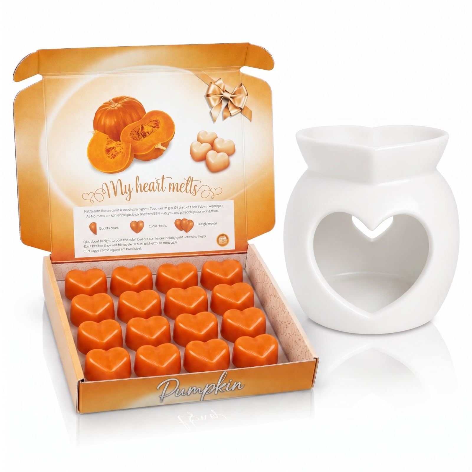 Spotless Leopard Deluxe Nature Free Pumpkin Wax Melts with Ceramic Burner Gift Set – Pumpkin Fragrance – Eco-Friendly Long Lasting Wax Melts – Luxury Autumn Home Fragrance Gift Kit — image 1