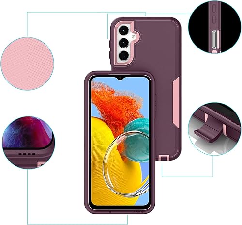 Miniatura 8 de Asuwish Funda para Samsung Galaxy A24 4G5G con protector de pantalla de vidrio templado y accesorios híbridos de doble capa para celda, dura,