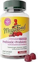 Vista 1 de MegaFood Gomitas probióticas + prebióticas para mujer, prebióticos y probióticos sin azúcar para mujeres, vitamina C y arándano, apoya la salud