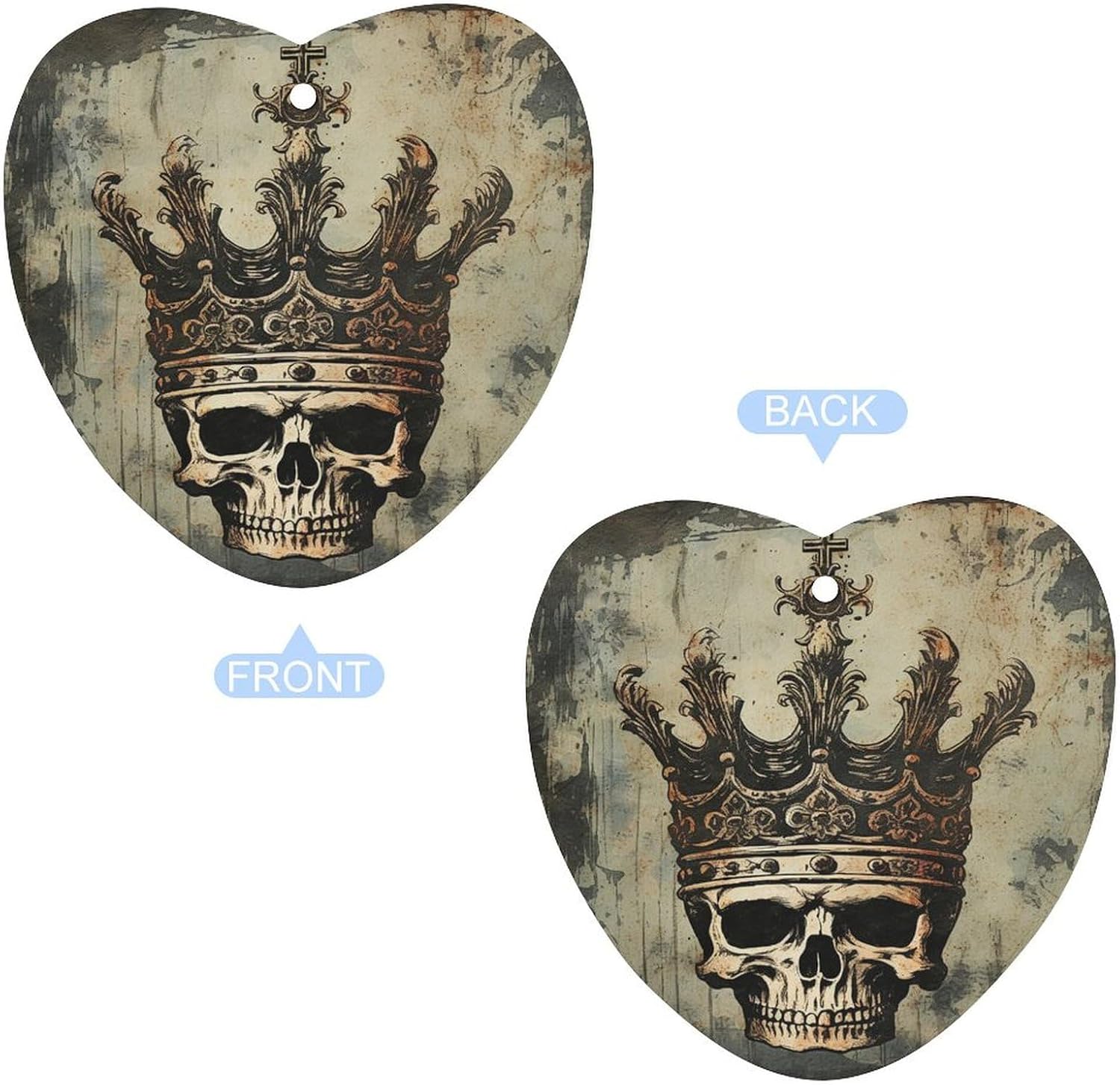 Car Air Fresheners Hanging Long Lasting Car Freshie With Elegant Skull Crown Printed Picture