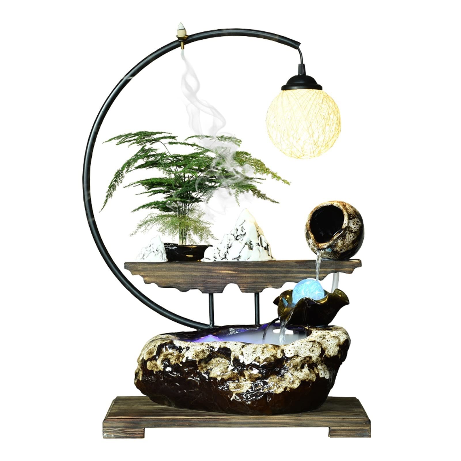 Incense Burner Ceramic Reflux Incense Burner Household Cone Elegant Holder Aromatherapy Waterfall Incense Burne