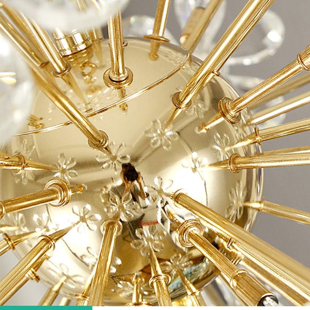 Modern Sputnik Firework Chandelier Led Pendant Lighting Fixture Adjustable Ceiling Light Fixture for Bedroom,Living Room,Dining Room,Gold B,32 Lights
